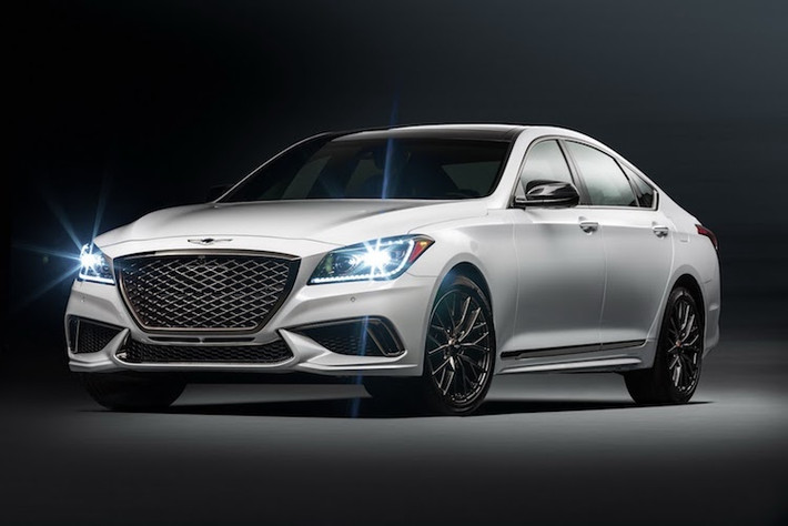 Với Genesis G80 đời mới, Hyundai cũng đem tới cho dòng xe một phiên bản thể thao Genesis G80 Sport, được coi là "đối trọng" của hãng với Mercedes E43 AMG. Phiên bản này đã được nâng cấp hệ thống treo thể thao cùng phanh đĩa lớn hơn.