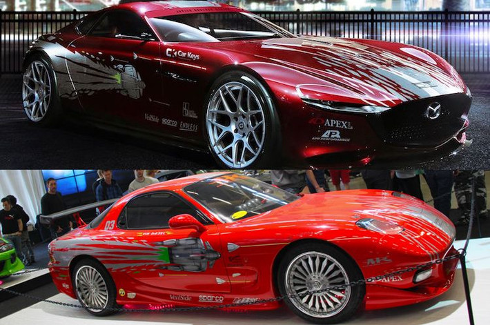 Ở cuộc đua đầu tiên với Brian, "anh cả" của gia đình Dominic Toretto vẫn sử dụng một chiếc xe Nhật là Mazda RX-7 FD với động cơ rotor độc đáo. Hiện tại, Mazda không có bất kỳ một mẫu xe động cơ rotor nào đang sản xuất, nhưng cách đây 2 năm hãng đã từng giới thiệu một mẫu xe ý tưởng là RX-Vision sử dụng loại động cơ này.