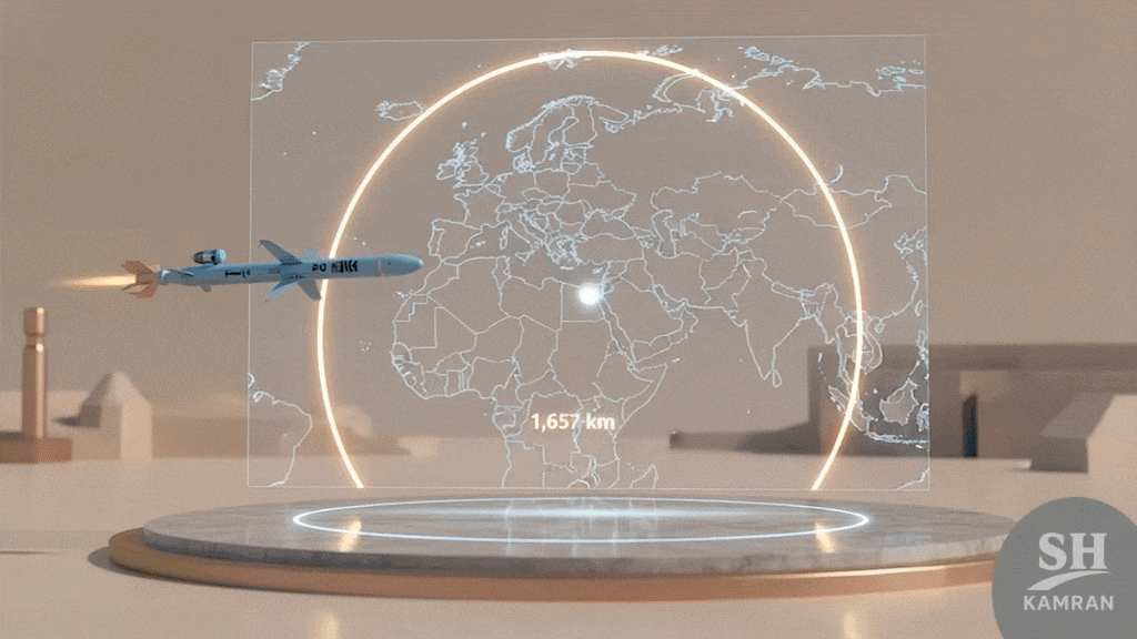 Tầm bắn là một trong những điểm tương đồng nổi bật. Tomahawk Block V (phiên bản mới nhất từ 2017) đạt khoảng 1.600-2.400km, tùy thuộc vào tải trọng và đường bay, đủ để tấn công từ tàu ngầm Mỹ ở Ấn Độ Dương vào sâu nội địa châu Á. Paveh được Iran công bố chính thức là 1.650km năm 2025, vượt qua mức 1.000km ban đầu và đủ để từ lãnh thổ Iran bao phủ toàn bộ Israel cũng như các căn cứ Mỹ ở Vùng Vịnh.