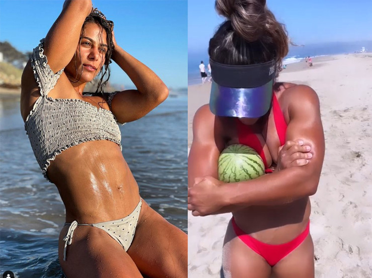 Video: Sửng sốt người đẹp dùng vòng 1 ép vỡ quả dưa hấu ảnh 1