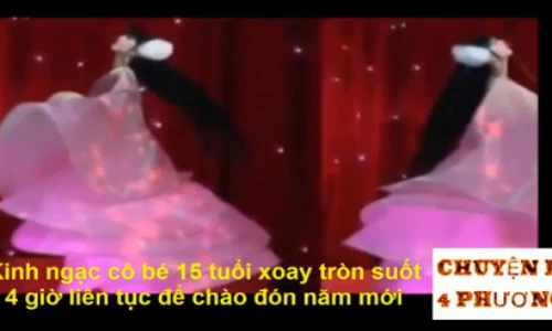 Kinh ngạc cô bé 15 tuổi xoay tròn suốt 4 giờ 
