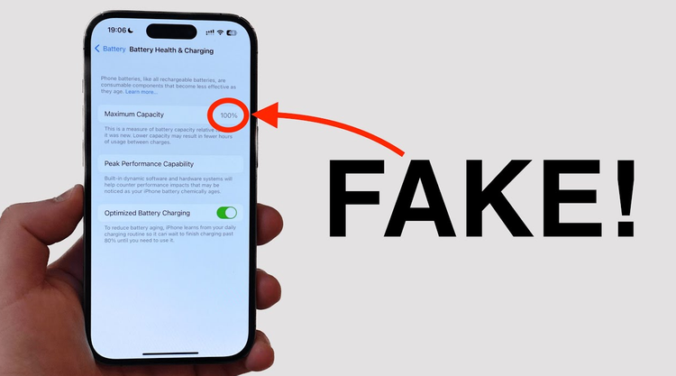 Nếu iPhone cũ hiển thị pin 100% nhưng tụt pin nhanh bất thường, hãy nghi ngờ ngay. cu-9.png