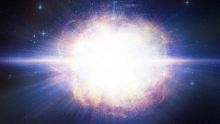 Quá trình sụp đổ nén lõi đến mức tạo thành quả cầu neutron đặc, nơi các electron bị ép nhập vào proton.(Ảnh: News 9) su-4.png