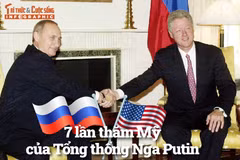 [INFOGRAPHIC] 7 lần thăm Mỹ của Tổng thống Nga Putin