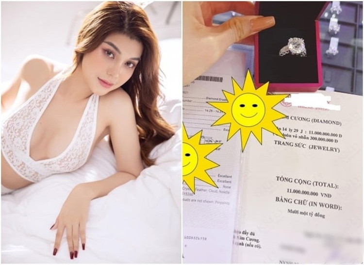 Theo Dân Việt, Lily Chen sở hữu những viên kim cương giá trị. Năm 2021, cô khoe nhẫn kim cương có giá 11 tỷ cùng dòng chia sẻ: "Cảm ơn món quà của ai đó". Ảnh: Dân Việt. chen5.jpg