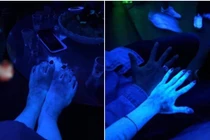  Đi pub cùng với hội bạn, tay chân cô gái bỗng phát sáng như zoombie