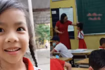 Dạy con gái biết ơn thầy cô, ông bố nhận vạn lời khen ngợi