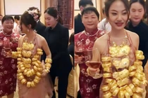 Cô dâu đeo 42 cây vàng, netizen chỉ để ý đến bộ váy
