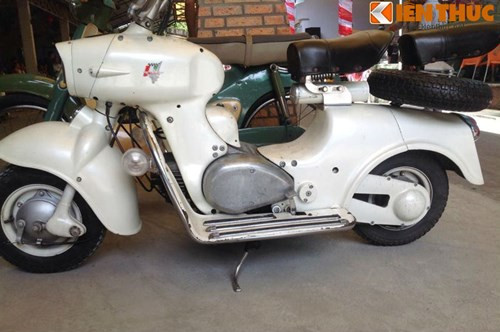 Giá thành quá đắt khiến Rumi Formichino không thể cạnh tranh nổi với các hãng xe khác như Vespa và Lambretta. Rumi buộc phải ngưng sản xuất vào năm 1960, nhưng chất lượng và đẳng cấp của nó thì được đánh giá như là Rolls-Royce của Scooter. Ảnh: Rumi Formichino nguyên bản.