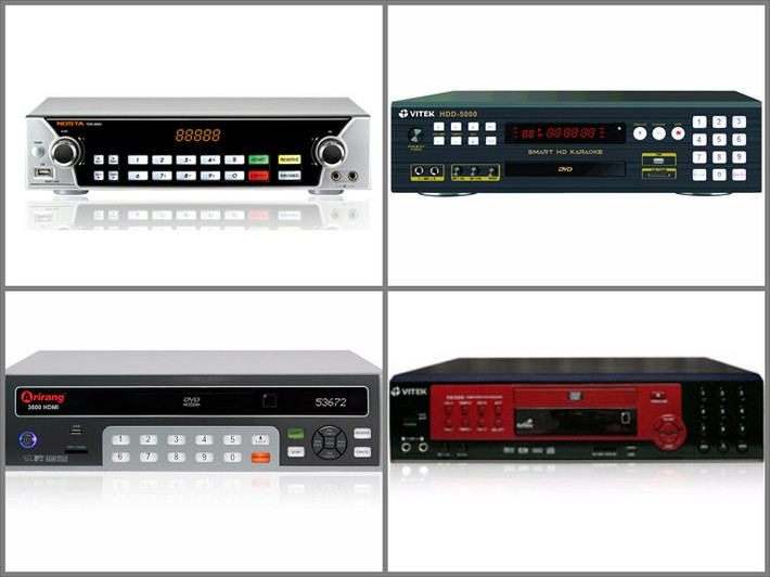 Các sản phẩm dàn karaoke thu âm gồm: AiRiang 3600 deluxe (có giá trên 6 triệu đồng), Nosta TKR-304V (có giá hơn gần 9 triệu đồng), đầu CAVD HQ-6800, VietKTV (giá khoảng 4-6 triệu)... được bán tại hệ thống siêu thị Pico, Topcare Hà Nội, hoặc siêu thị điện máy Anh Tú (Trần Huy Liệu -TP Hồ Chí Minh), hay trên các trang mua bán trực tuyến: nhommua.com, sieuthicholon.com, chodientu.com.