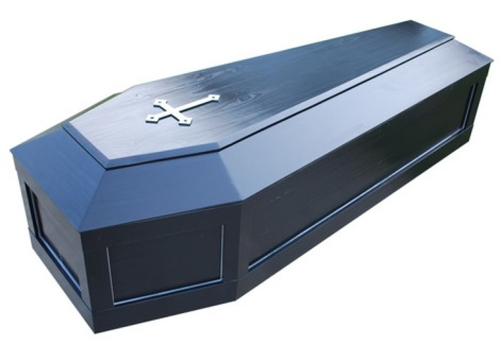Giường ngủ Casket Bed: Chiếc giường gây tranh cãi này được thiết kế với ý tưởng tạo cho người nằm một giấc ngủ yên tĩnh tuyệt đối và an bình. Giường hở ở đầu và kín phía chân, nội thất nhung đỏ tía.