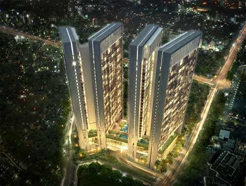 Tòa tháp Dolphin Plaza (Hà Nội) được thiết kế đặc biệt ấn tượng, độc đáo với 4 tòa tháp 28 tầng xòe rộng trên khu Sky Garden ở cốt 17.5m. Tầng trệt được nâng cao như một giải pháp phong thủy, thúc đẩy dòng khí đối lưu, tăng khả năng giao thoa giữa tòa nhà và đường phố. 4 tòa tháp được thiết kế tránh ánh nắng trực tiếp hướng Tây, đón ánh sáng và luồng khí tự nhiên tới từng centimet của tòa nhà.