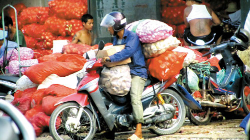 Hiện giờ, nhờ vào buôn bán nông sản Trung Quốc mà nhiều hộ dân tại khu vực chợ Hòa Đình có thu nhập tiền tỷ mỗi năm. Một số hộ kinh doanh lớn còn sắm 2-3 chiếc xe tải loại vài chục tấn để tiện cho việc đánh hàng từ cửa khẩu về.