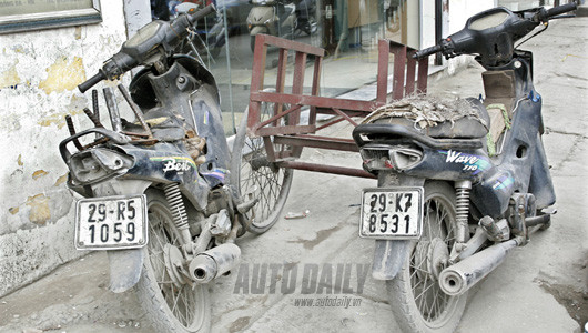 Các cửa hàng gas, vật liệu xây dựng, gỗ hay sắt thép sử dụng phổ biến loại xe máy quá hạn.
