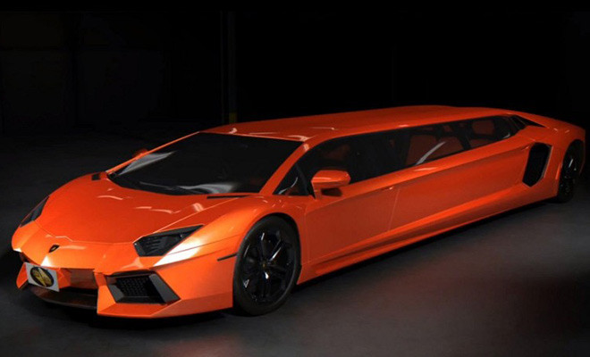 Lamborghini Aventador Stretch Limo với giá trị chưa xác định. Phiên bản limousine của siêu xe hàng đầu của Lamborghini được công ty chuyên sản xuất xe limousine Cars for Stars chế tạo năm 2013. Siêu xe này không chỉ được kéo dài kích thước mà còn được nâng cấp động cơ lên mức công suất 700 mã lực. Nội thất xe được thiết kế lại với rất nhiều đồ chơi công nghệ như tivi plasma, quầy rượu và có đủ không gian cho 7 người.