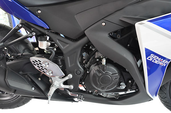 Khối động cơ 250cc sản sinh gần 36 mã lực, với 2 xi-lanh, 6 cấp số, làm mát bằng dung dịch. Tốc độ tối đa (max speed) của Yamaha R25 2014 khi thử nghiệm trên Dyno đạt đến 194 km/h.