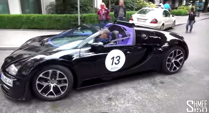 Chiếc Bugatti Veyron mang số hiệu 13 sử dụng nội thất tím bắt mắt.
