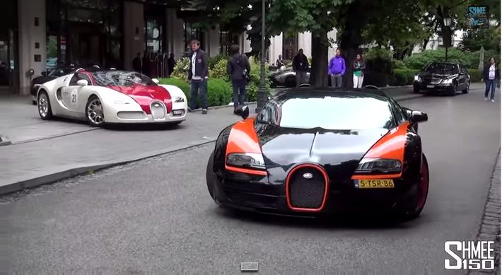 Dàn xe Bugatti Veyron chính thức lăn bánh tham gia hành trình xuyên châu Âu.