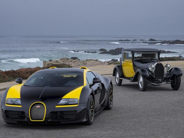 Cùng ra mắt với Bugatti Grand Sport Vitesse "1 of 1" còn có chiếc Bugatti Type 44 cổ điển cực hiếm độ lại theo phong cách giống nhau.
