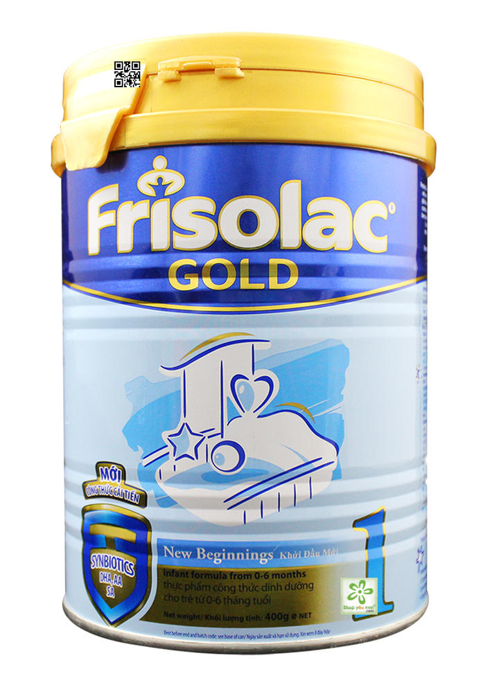 Được biết, 25 nhãn sữa áp giá trần chiếm trên 60% thị phần sữa dành cho trẻ em dưới 6 tuổi. Trong ảnh là loại sữa IMP Frisolac Gold 1 loại 400 g có giá trần 196.000 đồng/hộp, loại 900 g có giá trần 406.000 đồng/hộp.