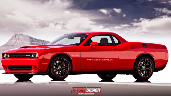 Dodge Challenger Hellcat pickup có thể là mẫu bán tải mạnh mẽ nhất từng xuất hiện.