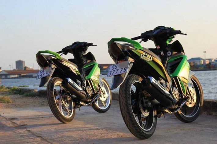 Thêm cặp đôi Exciter xanh lá tem LC.