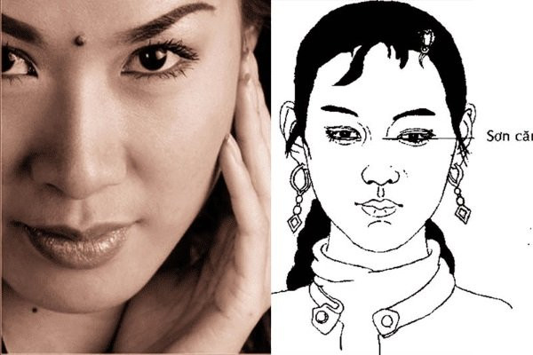 Đồng thời, trong hôn nhân tình duyên nốt ruồi này biểu thị sự tranh đoạt hoặc là người thứ 3 xen vào.