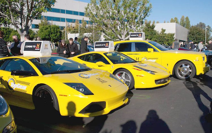 Dàn taxi khủng tại thành phố Las Vegas. Phải kể đến các siêu xe đặc biệt trong đội hình này như Chevy Camero, Lamborghini, Ferrari...