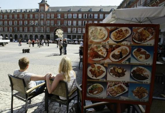 Quảng trường Plaza Mayor ở Madrid.