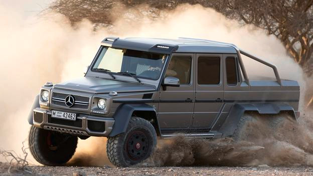 Phiên bản Mercedes-Benz Geländewagen thuộc dòng G Class cổ được sản xuất phục vụ quân đội Áo. Hiện nay, hãng Mercedes-Benz đã đưa ra phiên bản Mercedes-Benz G63 AMG 6x6 mới dựa trên dòng xe quân sự cũ với động cơ twin-turbo V8 5,5 lít sinh ra công suất 536 mã lực và mô men xoắn 560 lb-ft thông qua hệ thống truyền tải 6 cấp dẫn động tới 6 bánh xe. Hãng cho biết mẫu xe này có giá 523 nghìn USD (11 tỷ VND).