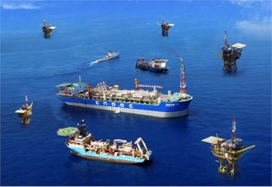 Dàn tàu chở dầu và thăm dò khai thác tài nguyên của CNOOC được đánh giá là đông đảo và trang bị thiết bị hàng đầu khu vực.