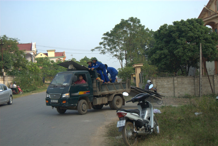 Công nhân dọn dẹp.