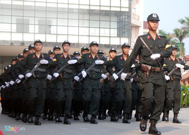 Đây cũng là màn biểu dương lực lượng thể hiện khí thế, ý chí tập thể của lực lượng học viên Học viện cảnh sát, là đặc thù riêng của ngôi trường đào tạo các chiến sĩ công an tương lai.