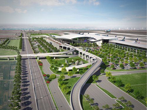 Nhà ga hành khách T2 – Cảng Hàng không quốc tế Nội Bài có diện tích sàn hơn 139.000 m2, được thiết kế theo mô hình dạng cánh với ý tưởng hài hòa với thiên nhiên, tận dụng tối đa ánh sáng tự nhiên, tiết kiệm năng lượng. Nhà ga được đầu tư hệ thống thiết bị, dây chuyền công nghệ hàng không tiên tiến, theo tiêu chuẩn quốc tế, công suất 10 triệu hành khách/năm và có khả năng mở rộng lên 15 triệu hành khách/năm.