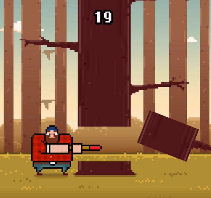 Điểm khó ở game này là phải di chuyển thật nhanh để tránh cành cây va vào người khi thân cây bị chém ngày càng thấp xuống. Tốc độ của game sẽ nhanh lên rất nhiều sau mỗi level, đòi hỏi người chơi vô cùng tập trung, nhanh nhẹn, nếu không muốn bị "thanh củi phang vào mặt".