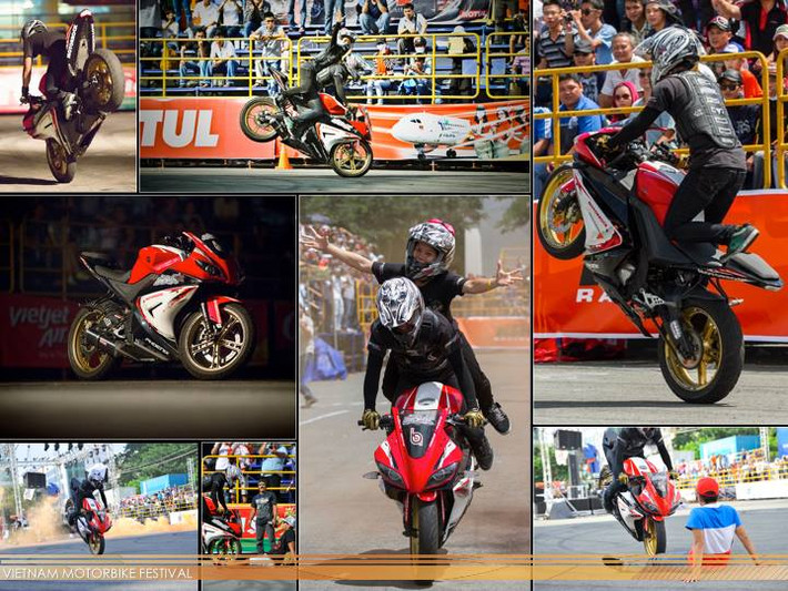 Ngày hội còn có màn biểu diễn kỹ năng lái xe gymkhana stunt do CLB Thaistunter (Thái Lan), Ghost (Ấn Độ) cùng các nhóm biểu diễn mô tô khác trong nước thực hiện.
