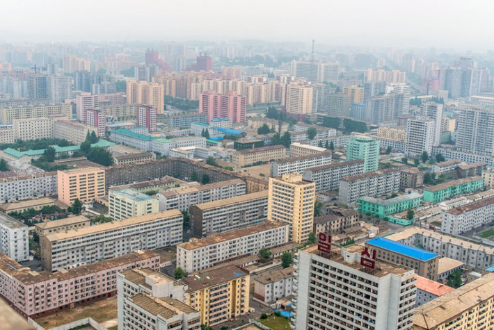 Thành phố Bình Nhưỡng nhìn từ tháp Juche.