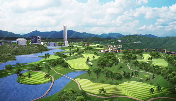 Theo những thông tin từ Việt Hân, dự án bao gồm đầy đủ các hạng mục từ sân golf cao cấp đến hệ thống công viên động vật bán hoang dã, công viên vui chơi giải trí tầm cỡ cùng khu khách sạn 5 sao kết hợp khu liên hiệp thể thao... phát triển theo mô hình điểm nghỉ dưỡng sinh thái.