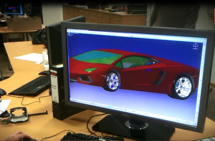 Mô hình Lamborghini được thiết kế trên máy tính trong thời gian dài trước khi đưa vào sản xuất thực tế.