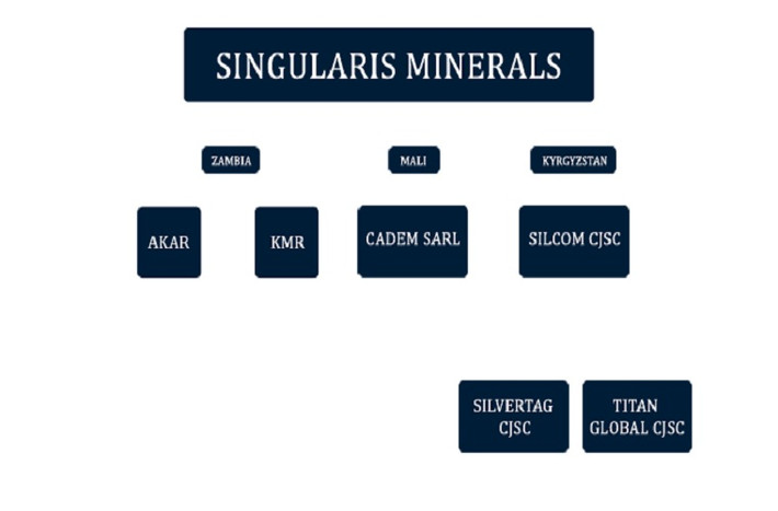 Tập đoàn khoáng sản Singularis Minerals gồm nhiều công ty con đang hoạt động tại nhiều quốc gia chuyên khai thác kim loại và than đá.
