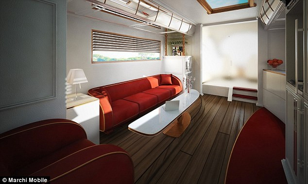 Thay vì chỉ là một để ngủ khi đi trên đường, siêu xe eleMMent Palazzo được thiết kế với các phòng chức năng như một biệt thự sang trọng.
