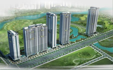 Tại khu vực hồ Thạc Gián (phường Thạc Gián, quận Thanh Khê), Hoàng Anh Gia Lai đã xây dựng tổ hợp chung cư cao cấp 32 tầng trên tổng diện tích 5.500 m2 trị giá 30 triệu USD. Ảnh: Phối cảnh dự án.