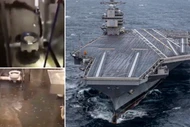 Nước thải tràn trên tàu USS Gerald Ford.