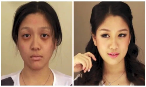 Cô gái lột xác kinh ngạc sau 5 phút trang điểm