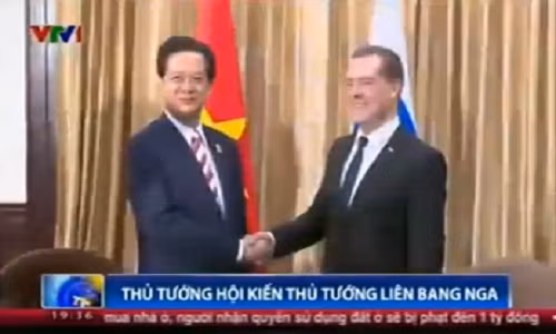 Clip Thủ tướng Nguyễn Tấn Dũng hội kiến Thủ tướng Nga
