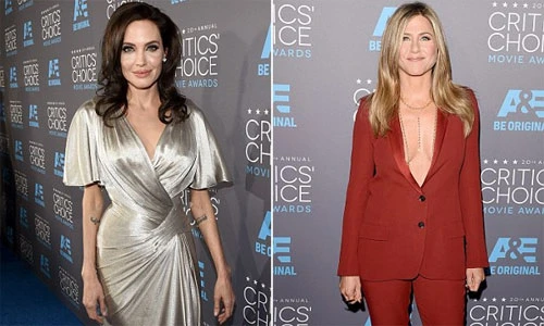 Angelina Jolie tỏa sáng hơn “tình địch” Jennifer Aniston trên thảm đỏ