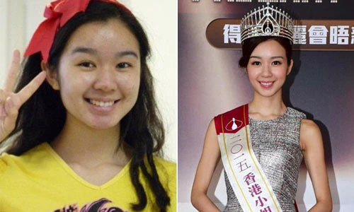Hoa hậu Hong Kong 2015 lộ ảnh mặt mộc xấu xí