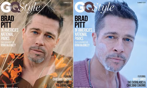 Brad Pitt phờ phạc, buồn bã làm mẫu trên tạp chí