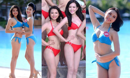 Thí sinh cao kều - nấm lùn ở cuộc thi Hoa hậu VN