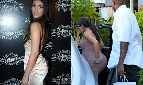 Vòng 3 của Kim Kardashian to dần theo năm tháng